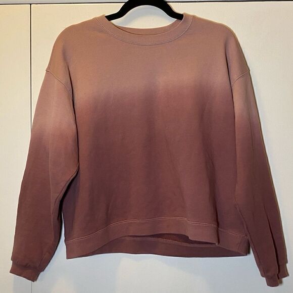 MADEWELL Dip-Dye (Re)sourced Cotton Swing Sweatshirt Mauve Pink Women’s Small - Picture 5 of 11